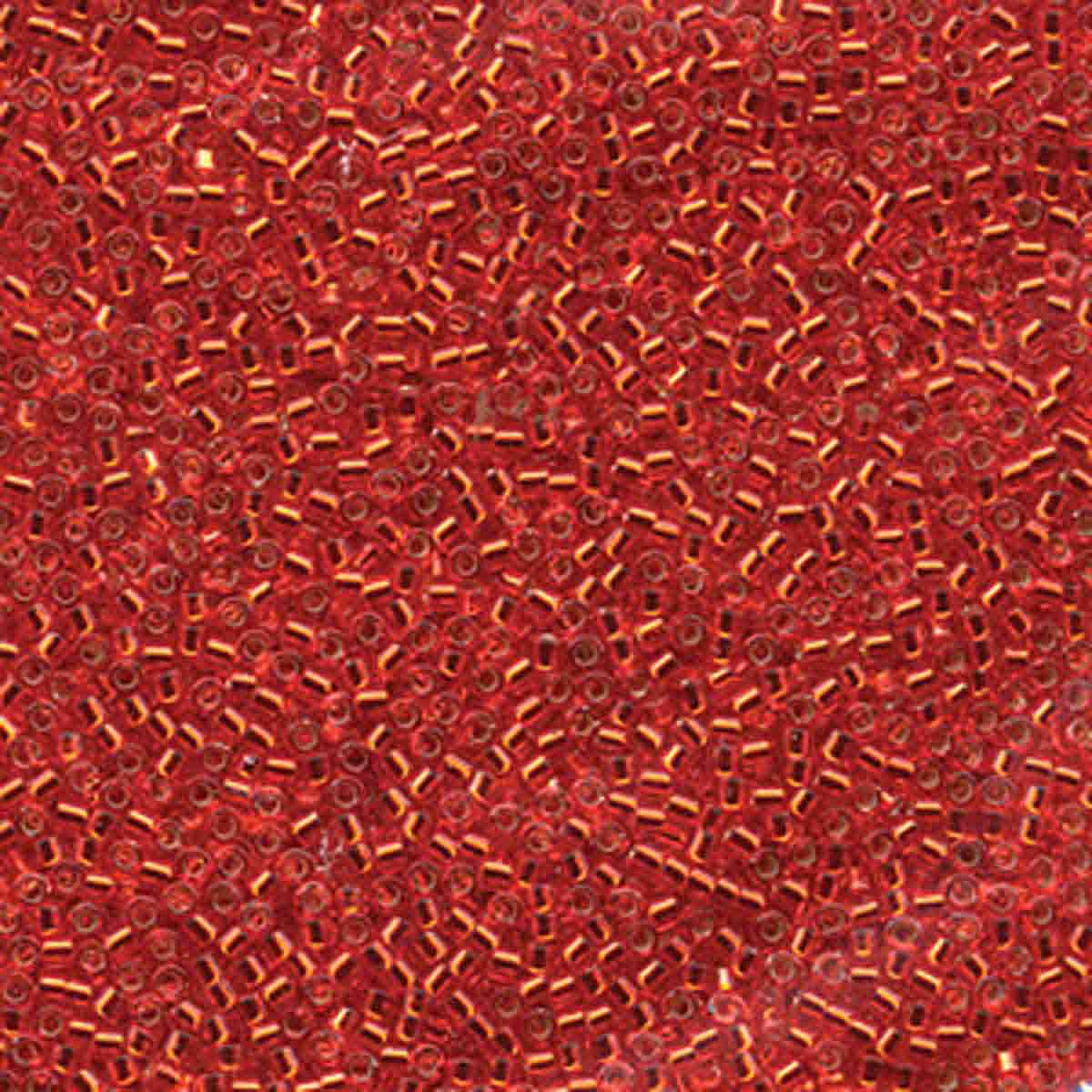 Miyuki 11/0 Delica Beads, Silver-Lined Red/Orange