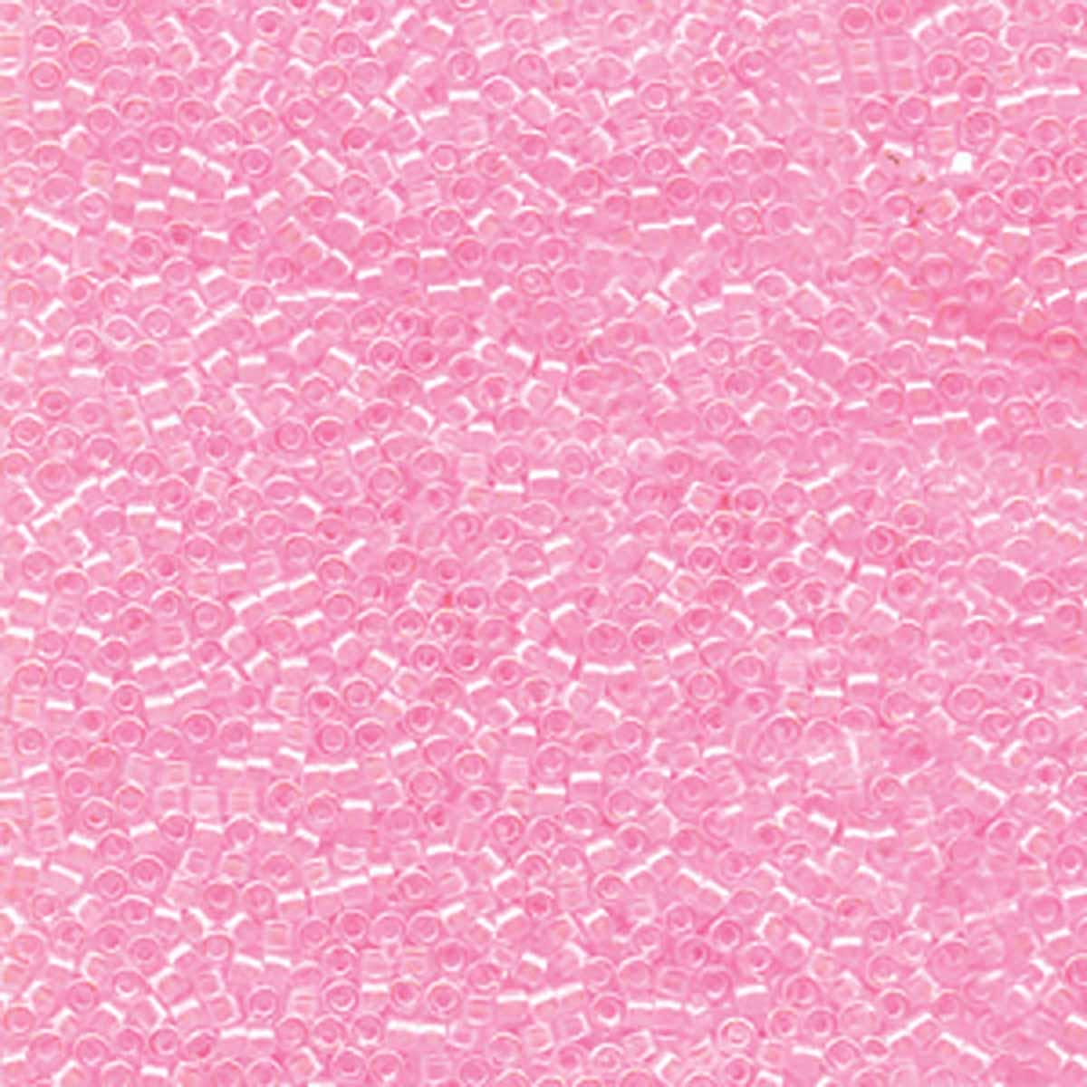 Miyuki 11/0 Delica Beads, Lined Pale Pink Ab