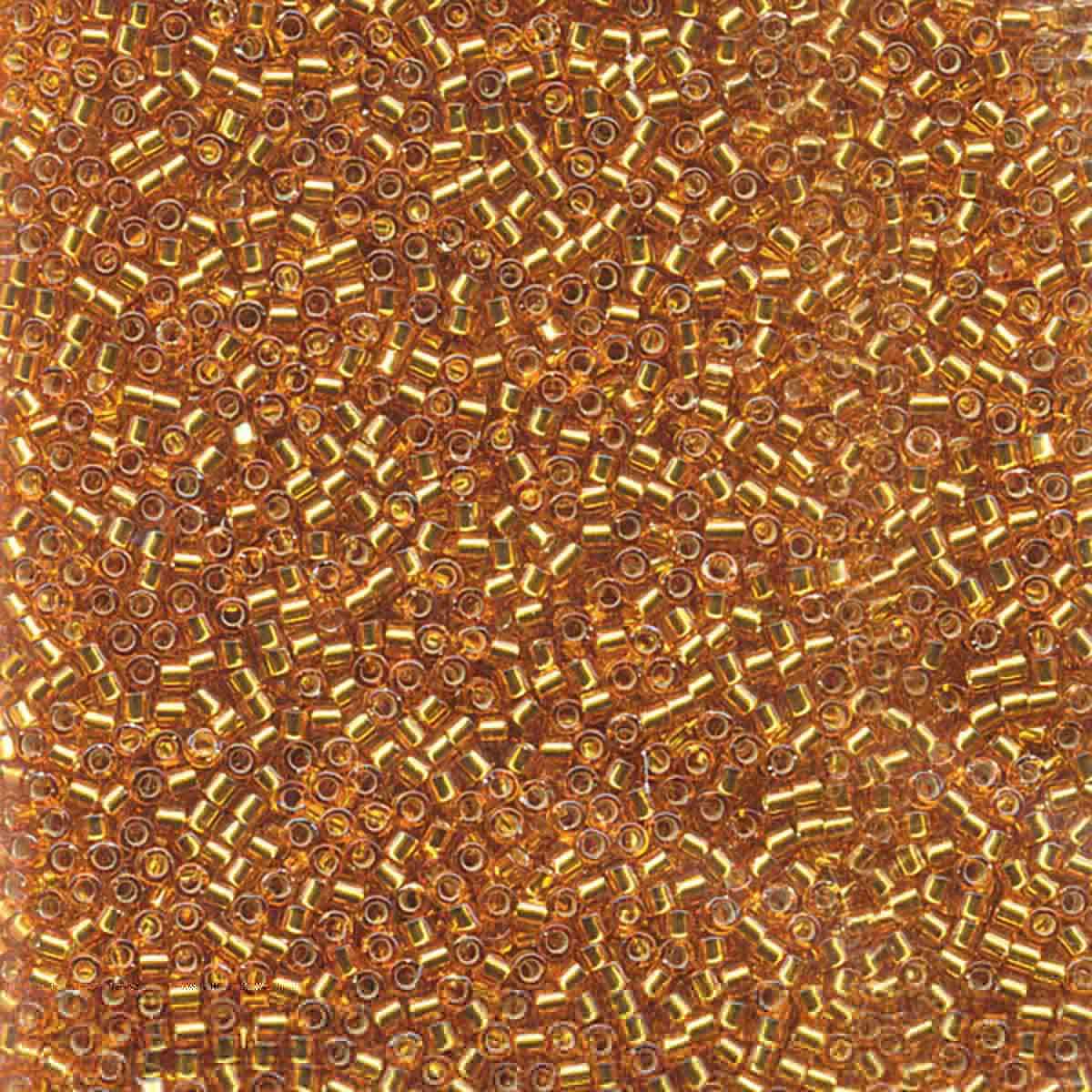 Miyuki 11/0 Delica Beads, Silver-Lined Marigold