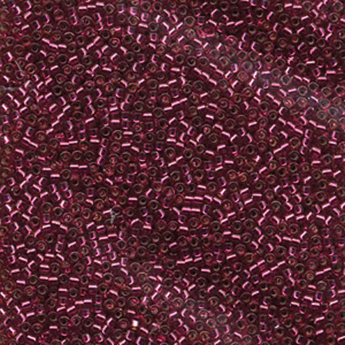 Miyuki 11/0 Delica Beads, Dyed Silver-Lined Dark Rose