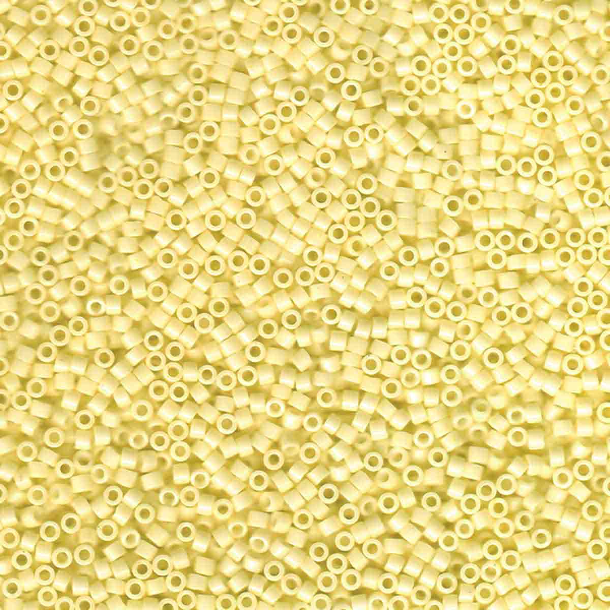 Miyuki 11/0 Delica Beads, Opaque Pale Yellow