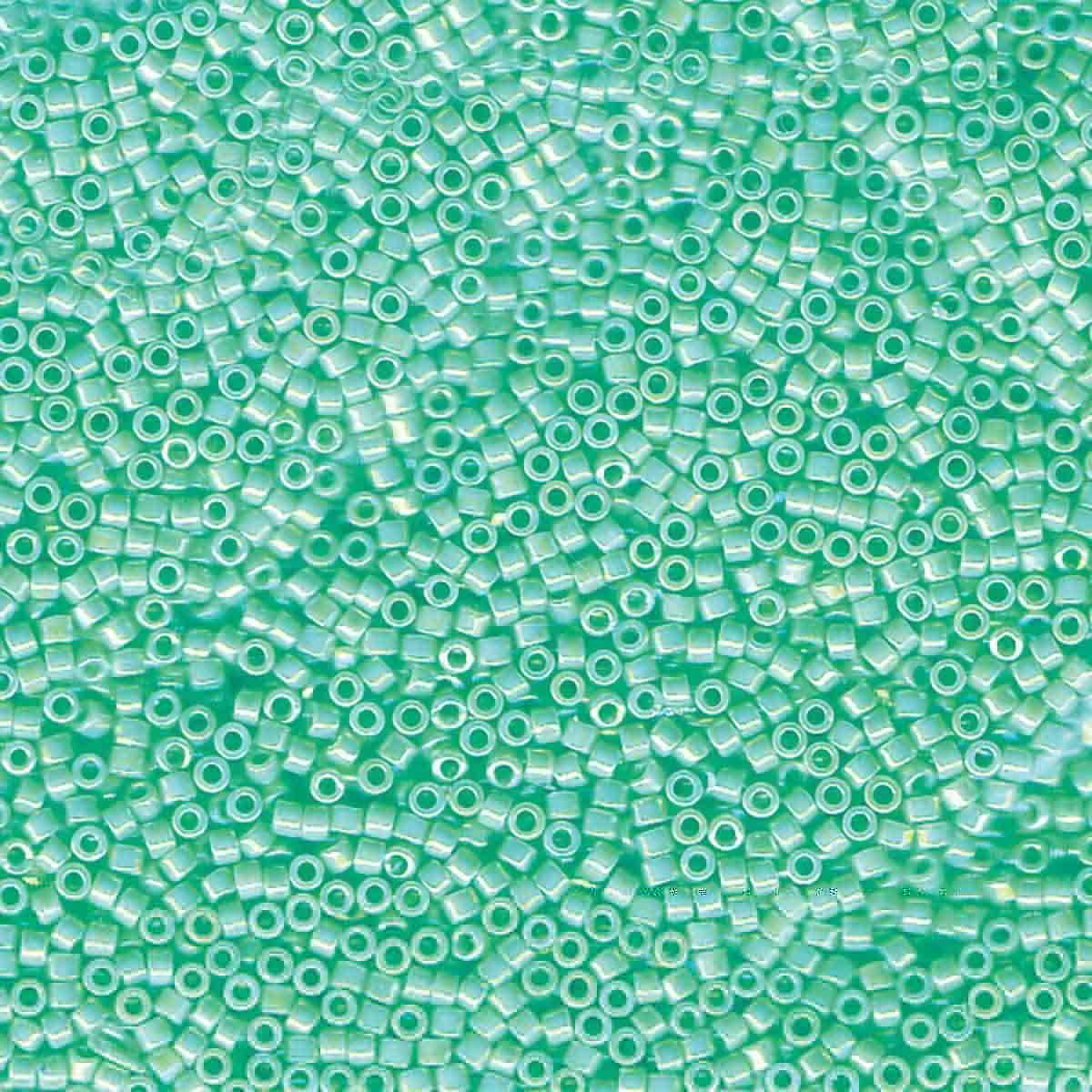 Miyuki 11/0 Delica Beads, Opaque Sea Opal AB