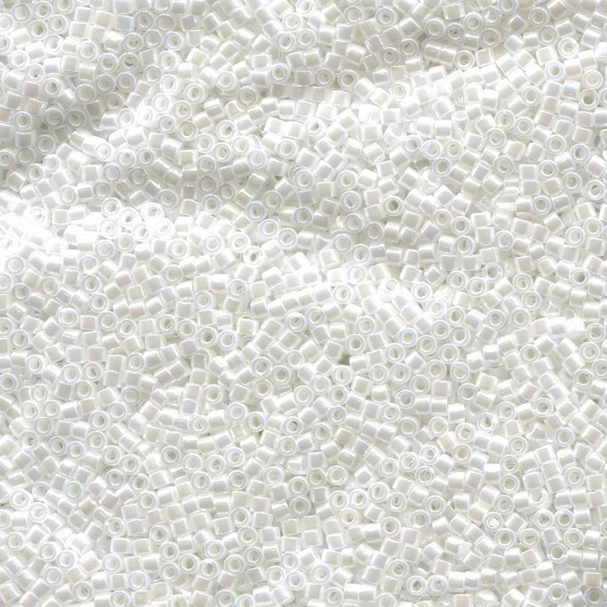 Miyuki 11/0 Delica Beads, White Pearl | Approx. 6.8g Tube