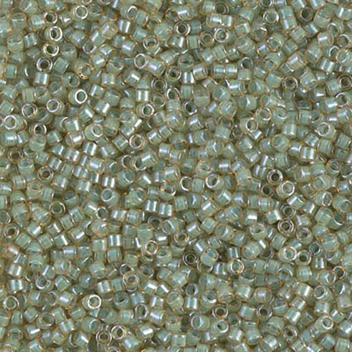 Miyuki 11/0 Delica Beads, Luminous Asparagus Green