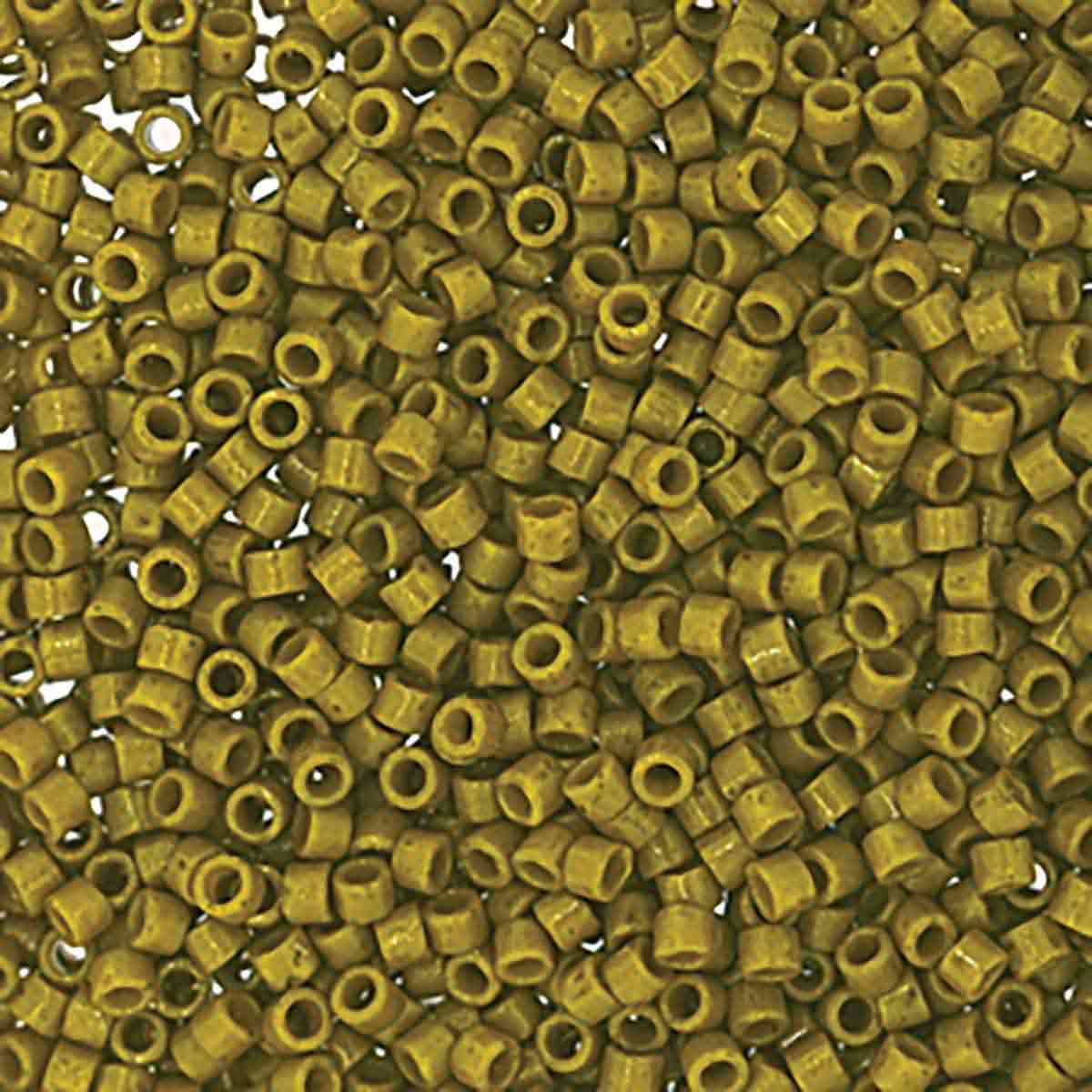 Miyuki 11/0 Delica Beads, Duracoat Opaque Spanish Olive