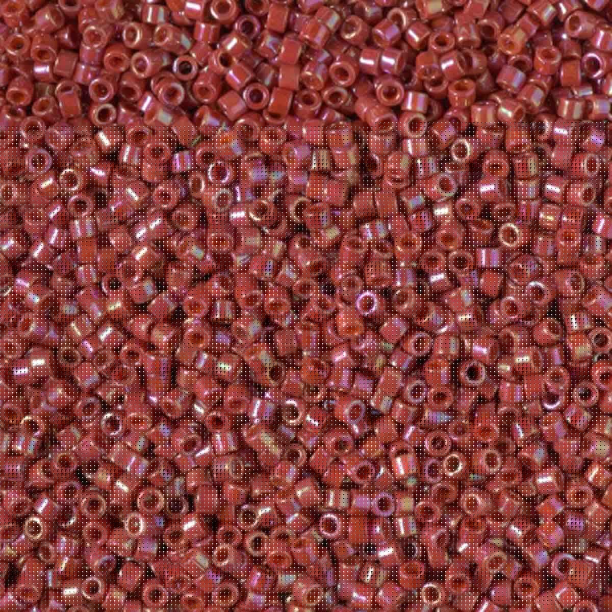 Miyuki 11/0 Delica Beads, Glazed Opaque Dark Red