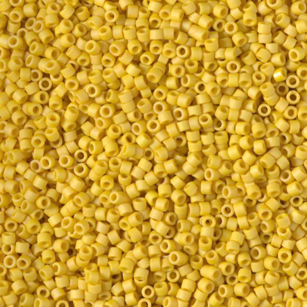 Miyuki 11/0 Delica Beads, Frost Opaque Glaze Cream