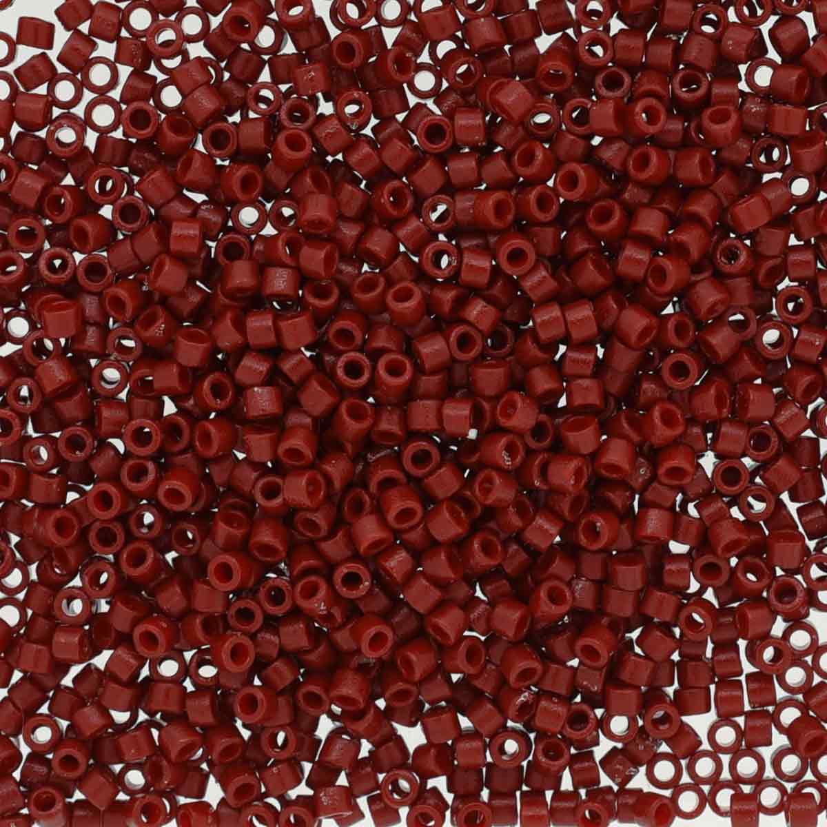 Miyuki 11/0 Delica Beads, Duracoat Opaque Barn Red