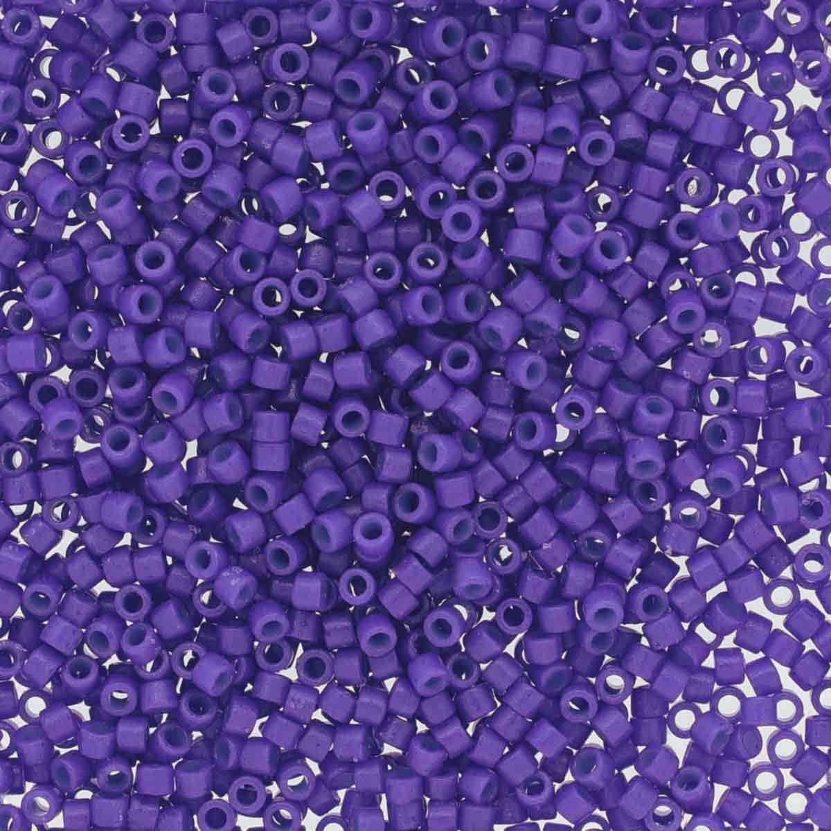 Miyuki 11/0 Delica Beads, Duracoat Opaque Violet Blue