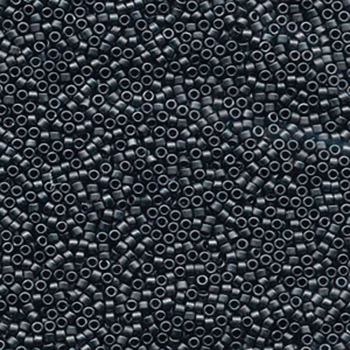 Miyuki 11/0 Delica Beads, Matte Dark Gray