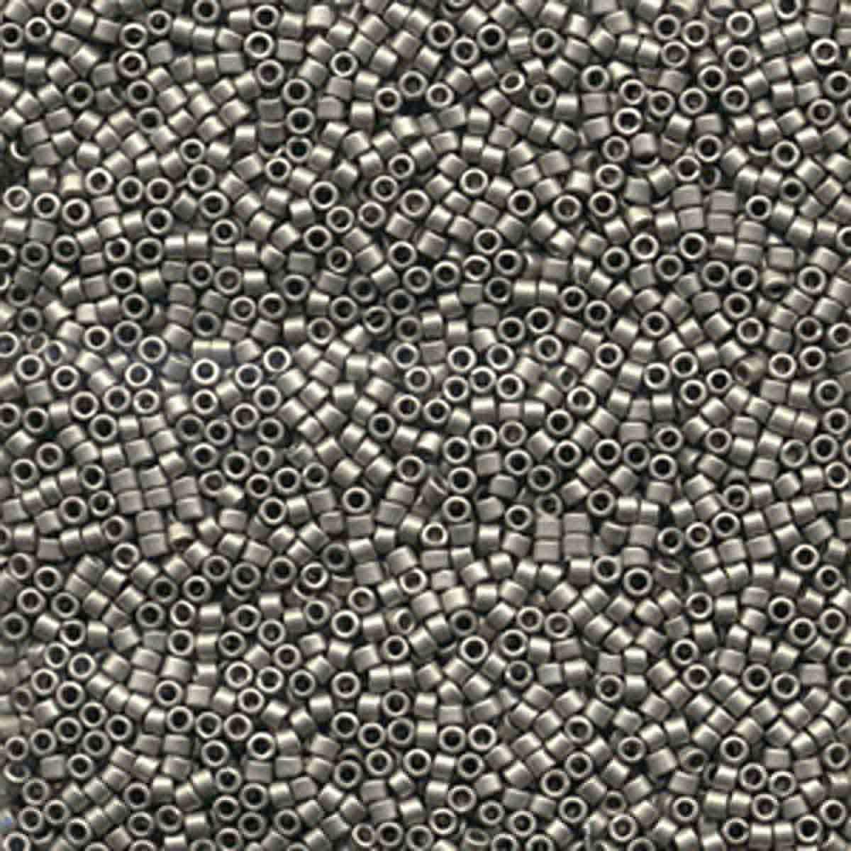 Miyuki 11/0 Delica Beads, Matte Metallic Silver