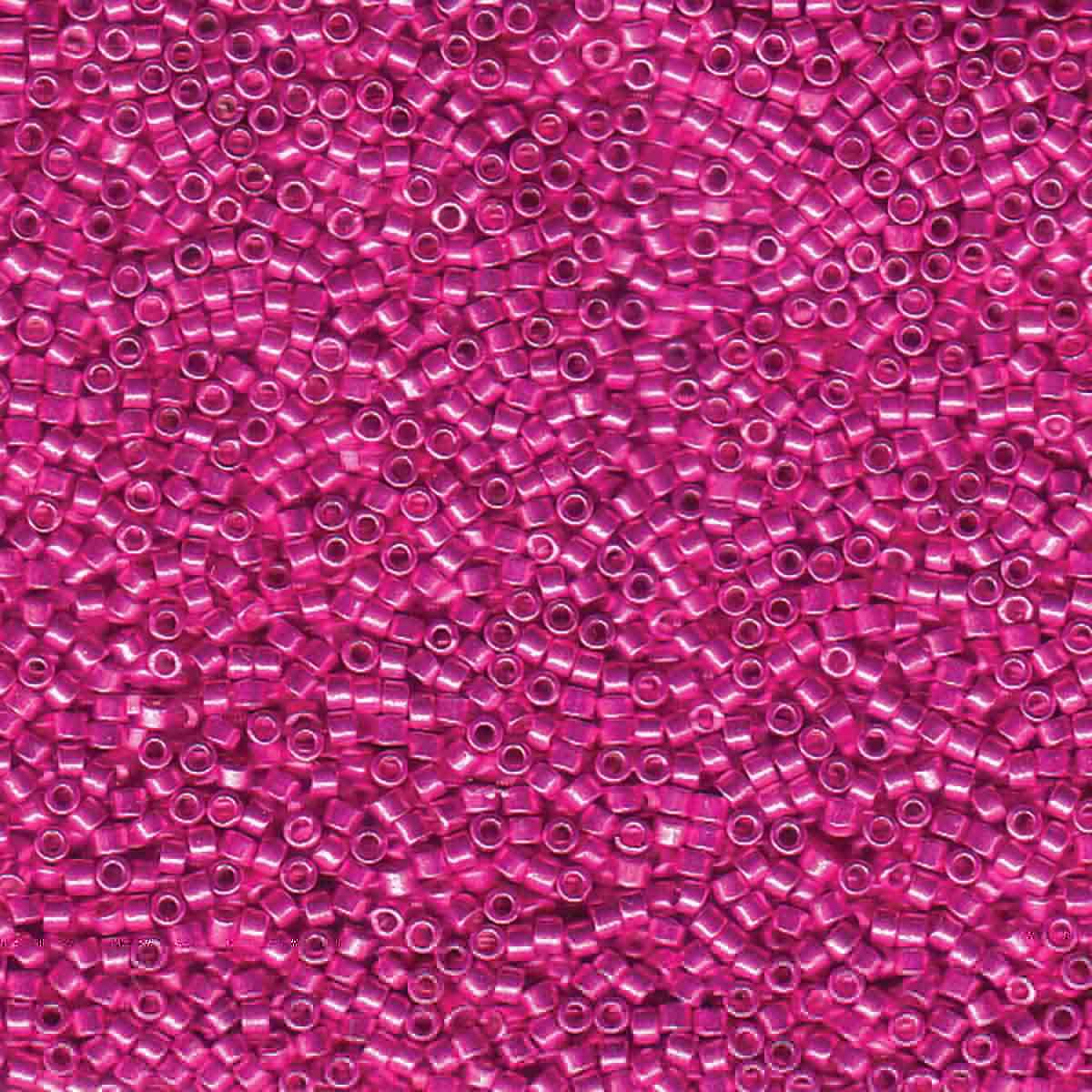 Miyuki 11/0 Delica Beads, Galvanized Magenta Dyed