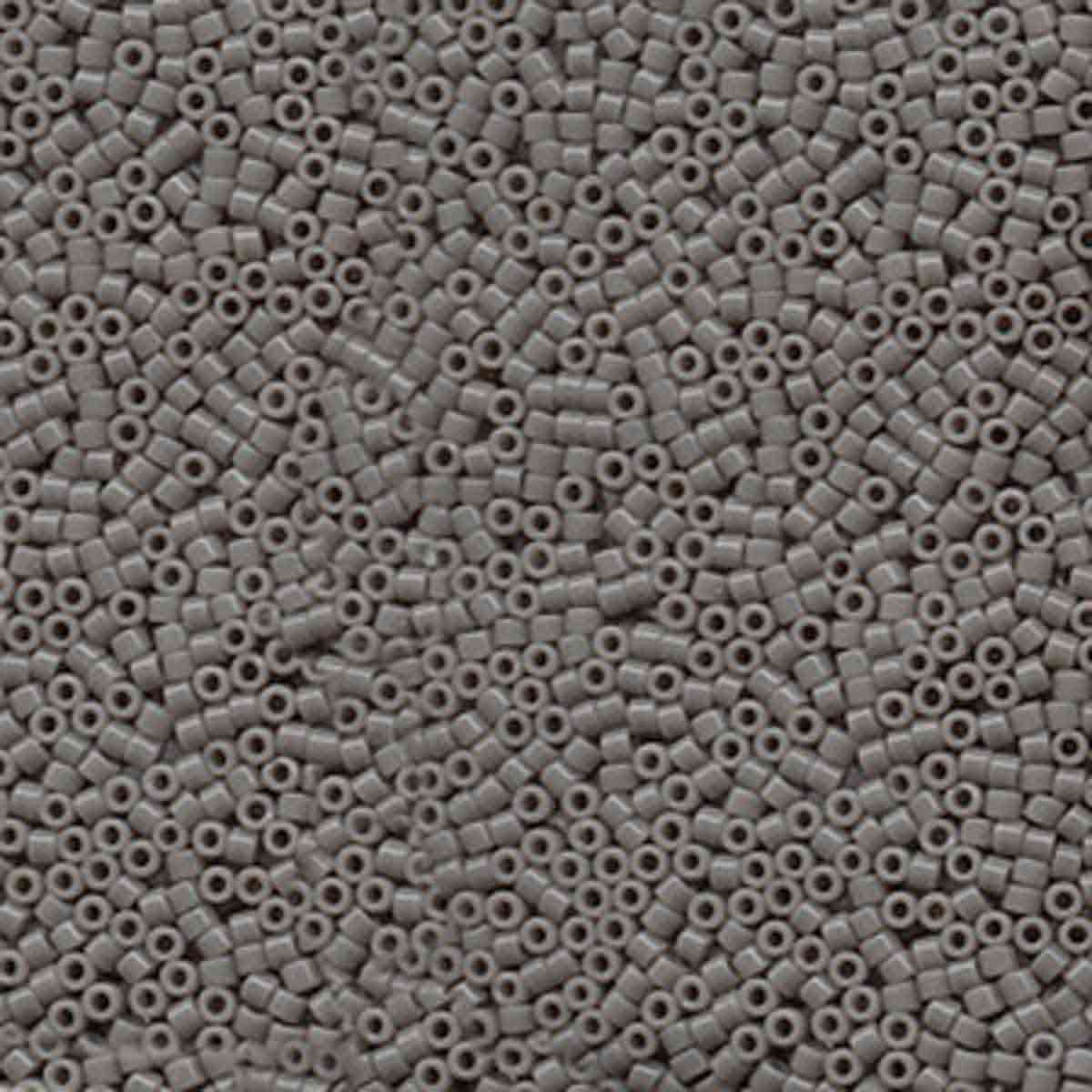 Miyuki 11/0 Delica Beads, Opaque Gray