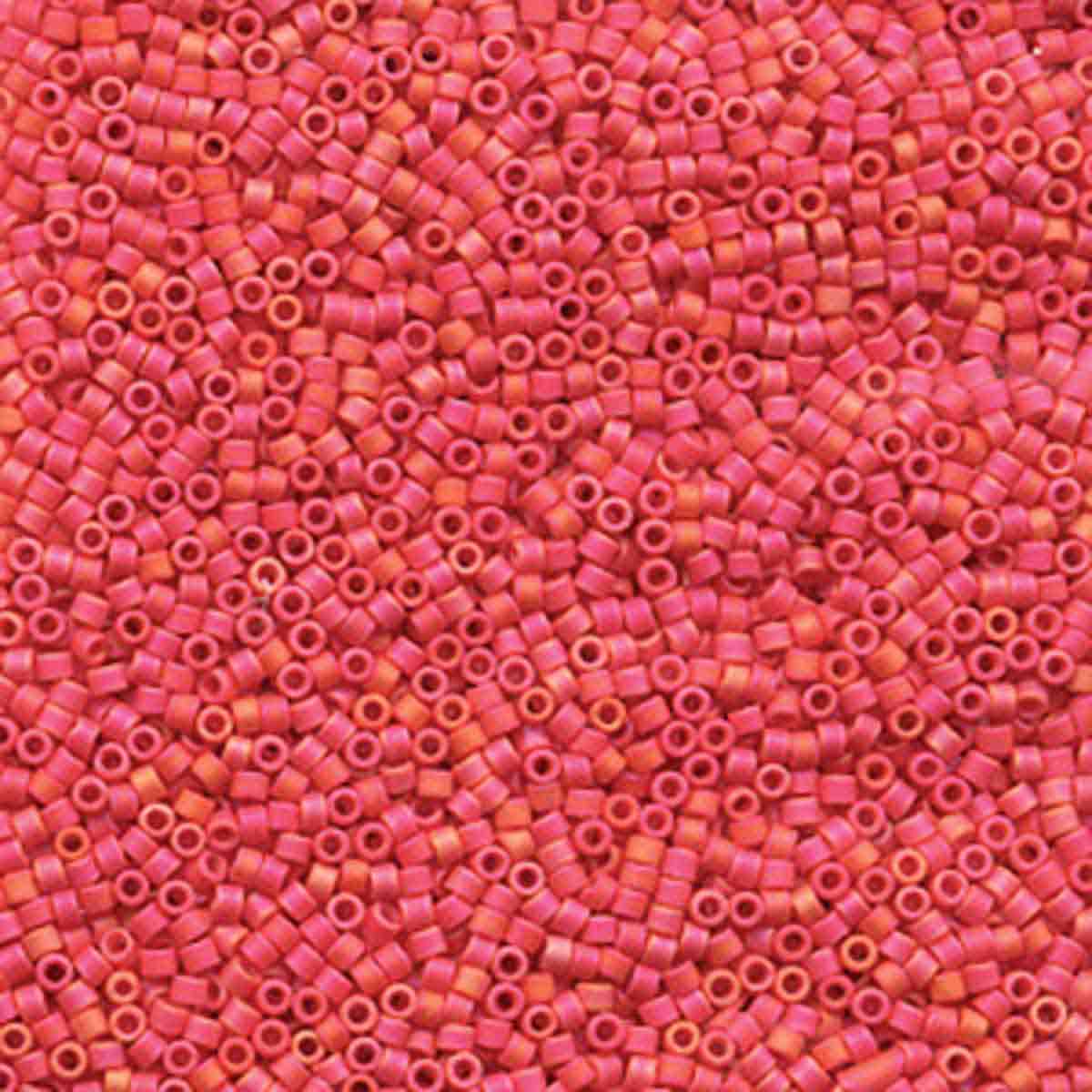Miyuki 11/0 Delica Beads, Matte OpaqueCranberry AB