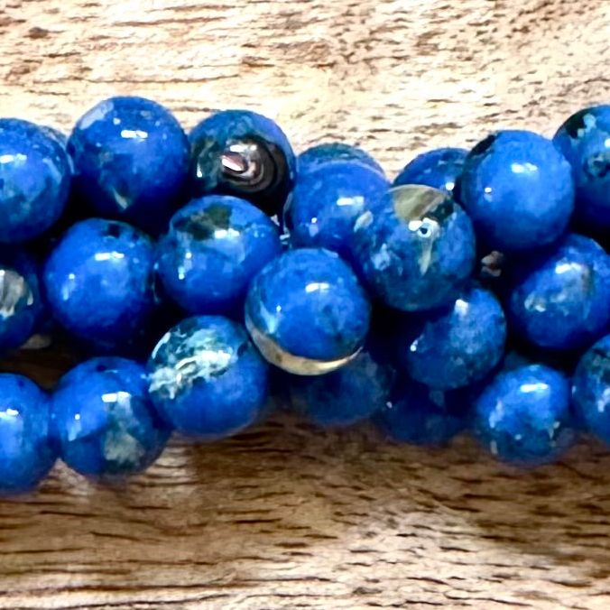 Detail of Stabilized Turquoise, Lapis, 6mm (BCB-2731)