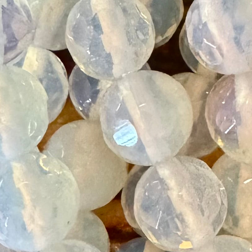 Detail of Opalite Faceted Gemstone Beads, 8mm (ABA-1212)
