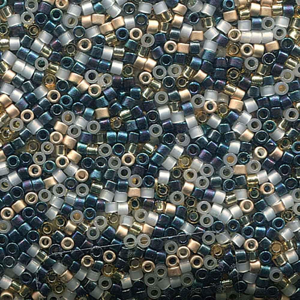 Miyuki 11/0 Delica Bead Mix, Dress Blues