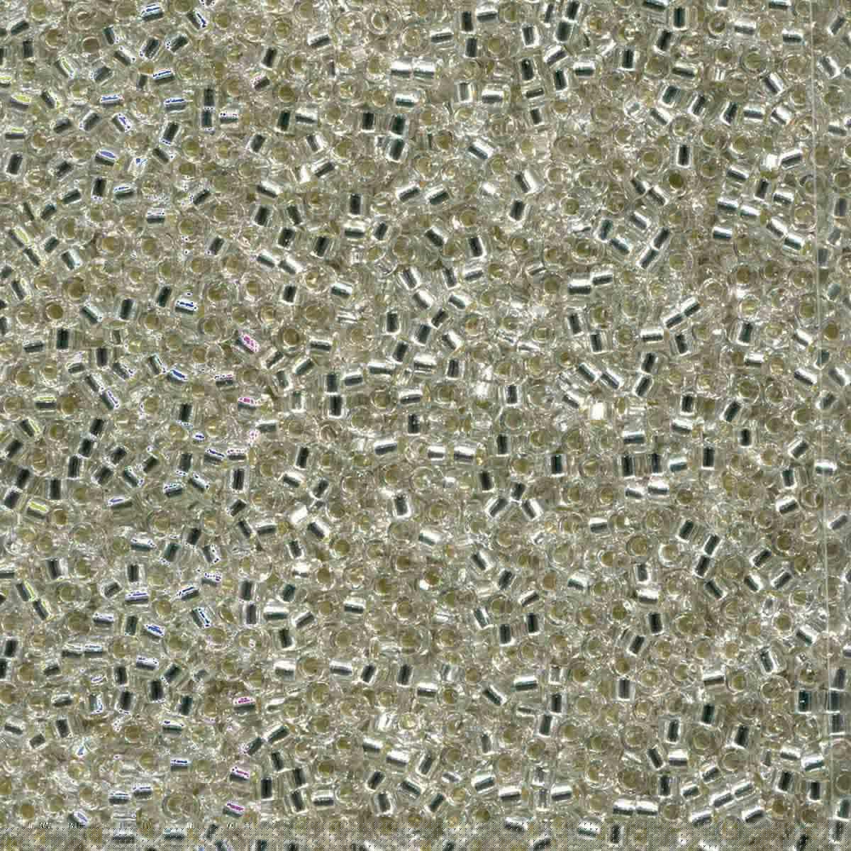 Miyuki 11/0 Delica Beads, Silver-Lined Crystal