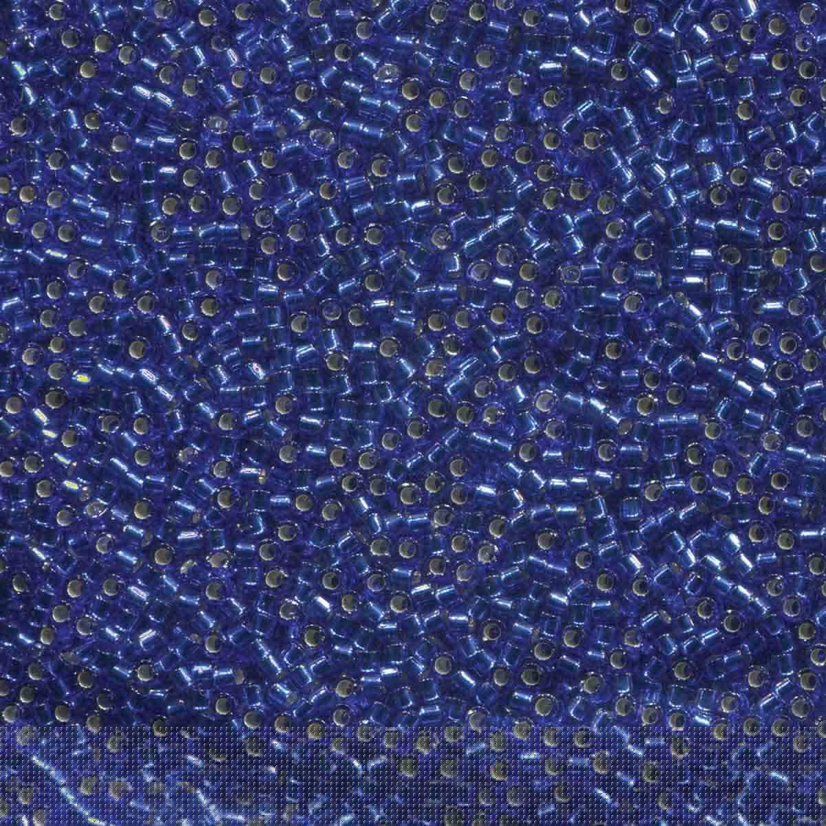 Miyuki 11/0 Delica Beads, Silver-Lined Cobalt