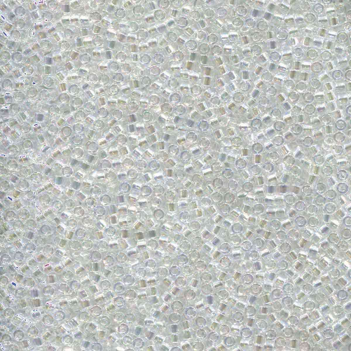 Miyuki 11/0 Delica Beads, Crystal AB