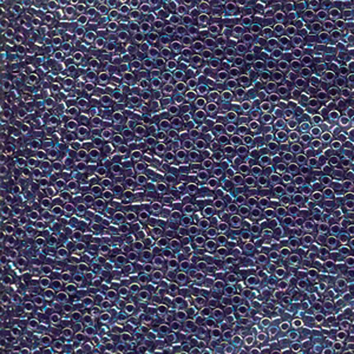 Miyuki 11/0 Delica Beads, Amethyst Lined Crystal AB