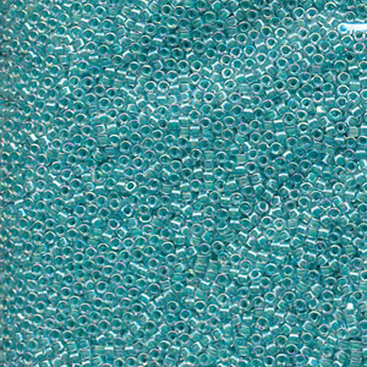 Miyuki 11/0 Delica Beads, Lined Aqua Blue AB