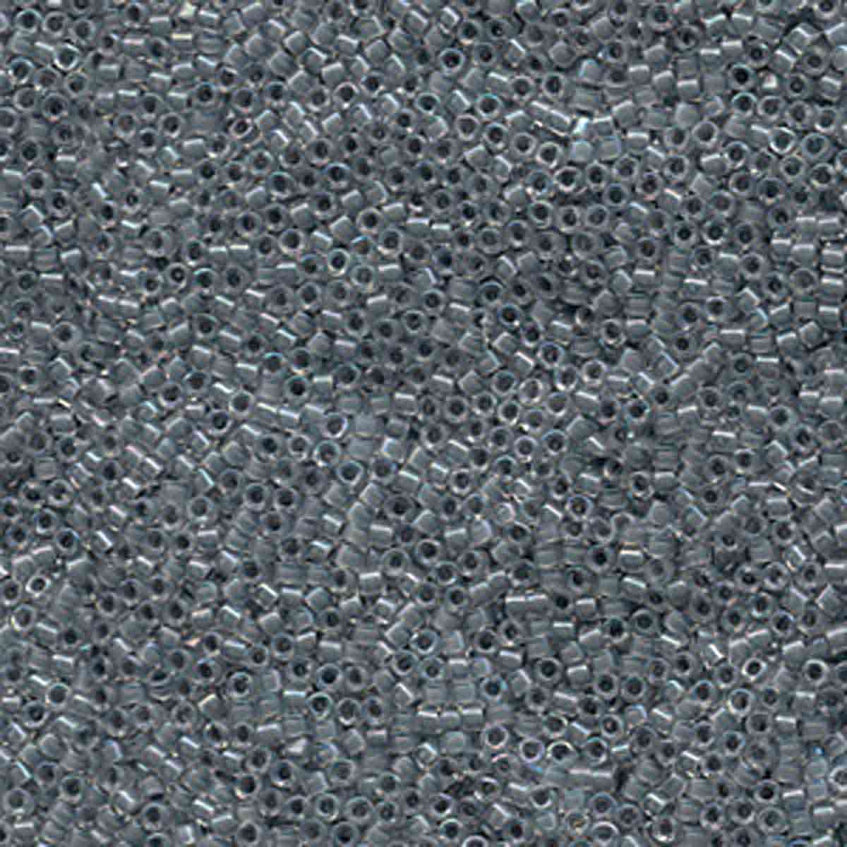 Miyuki 11/0 Delica Beads, Gray Lined Crystal AB