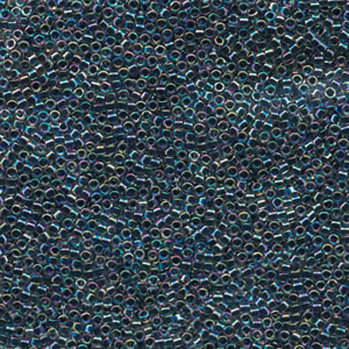 Miyuki 11/0 Delica Beads, Noir Lined Crystal AB