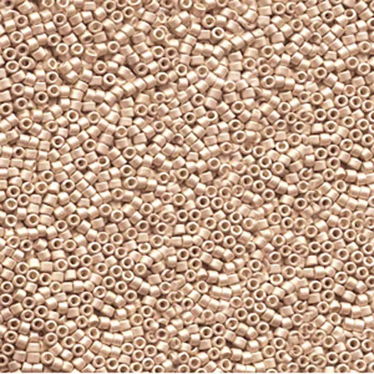 Miyuki 11/0 Delica Beads, Galvanized Semi-Frosted Champagne