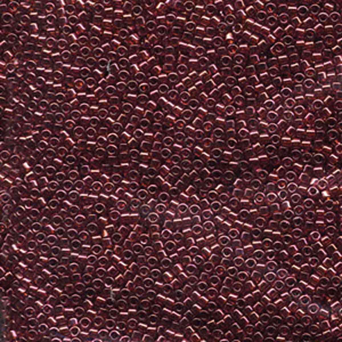 Miyuki 11/0 Delica Beads, Transparent Luster Red Metallic