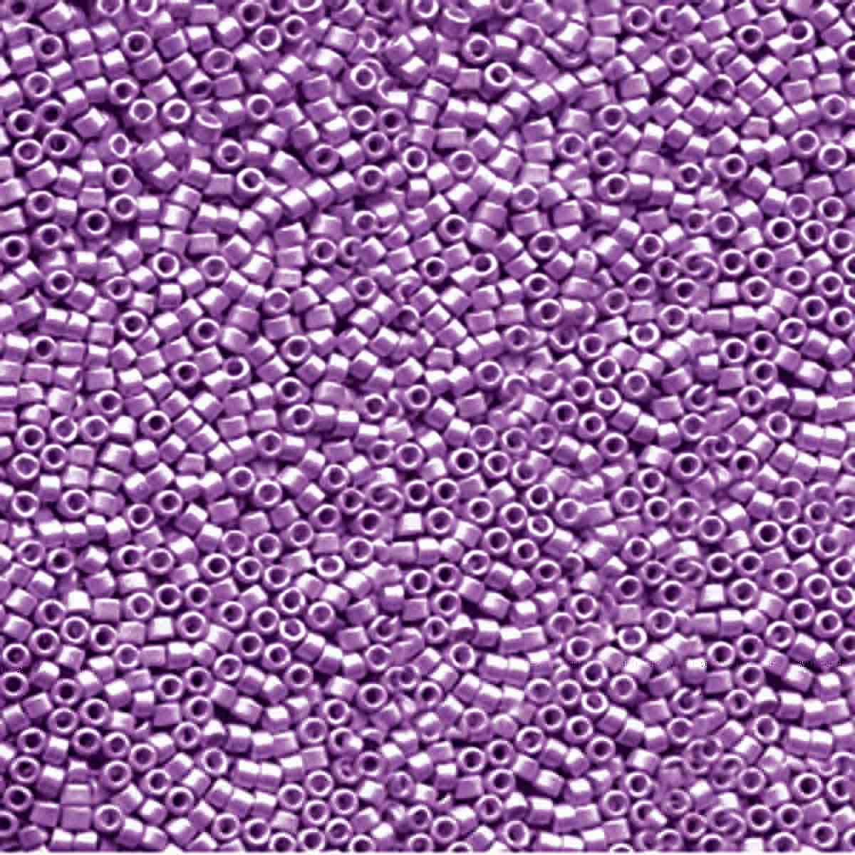 Miyuki 11/0 Delica Beads, Galvanized Semi-Frosted Eggplant