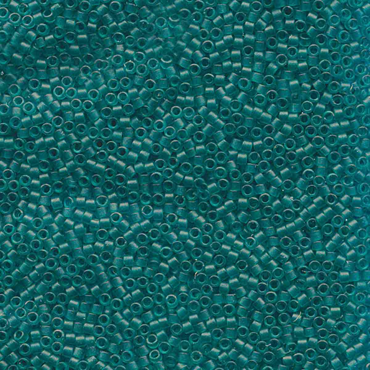 Miyuki 11/0 Delica Beads, Matte Transparent Caribbean Teal