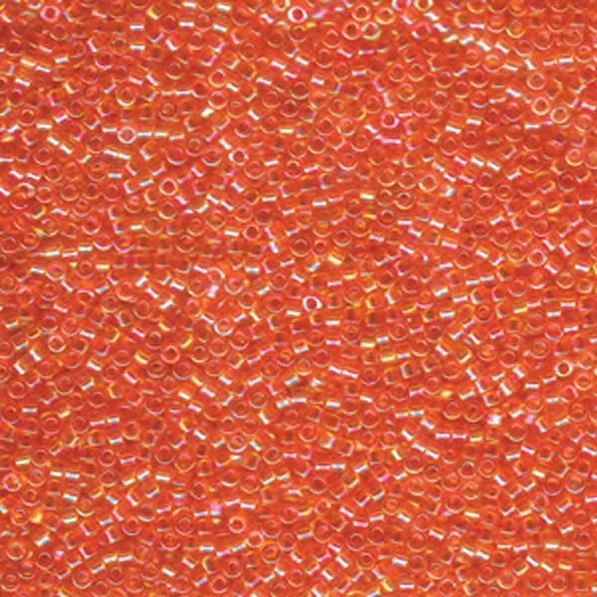Miyuki 11/0 Delica Beads, Tr Orange AB