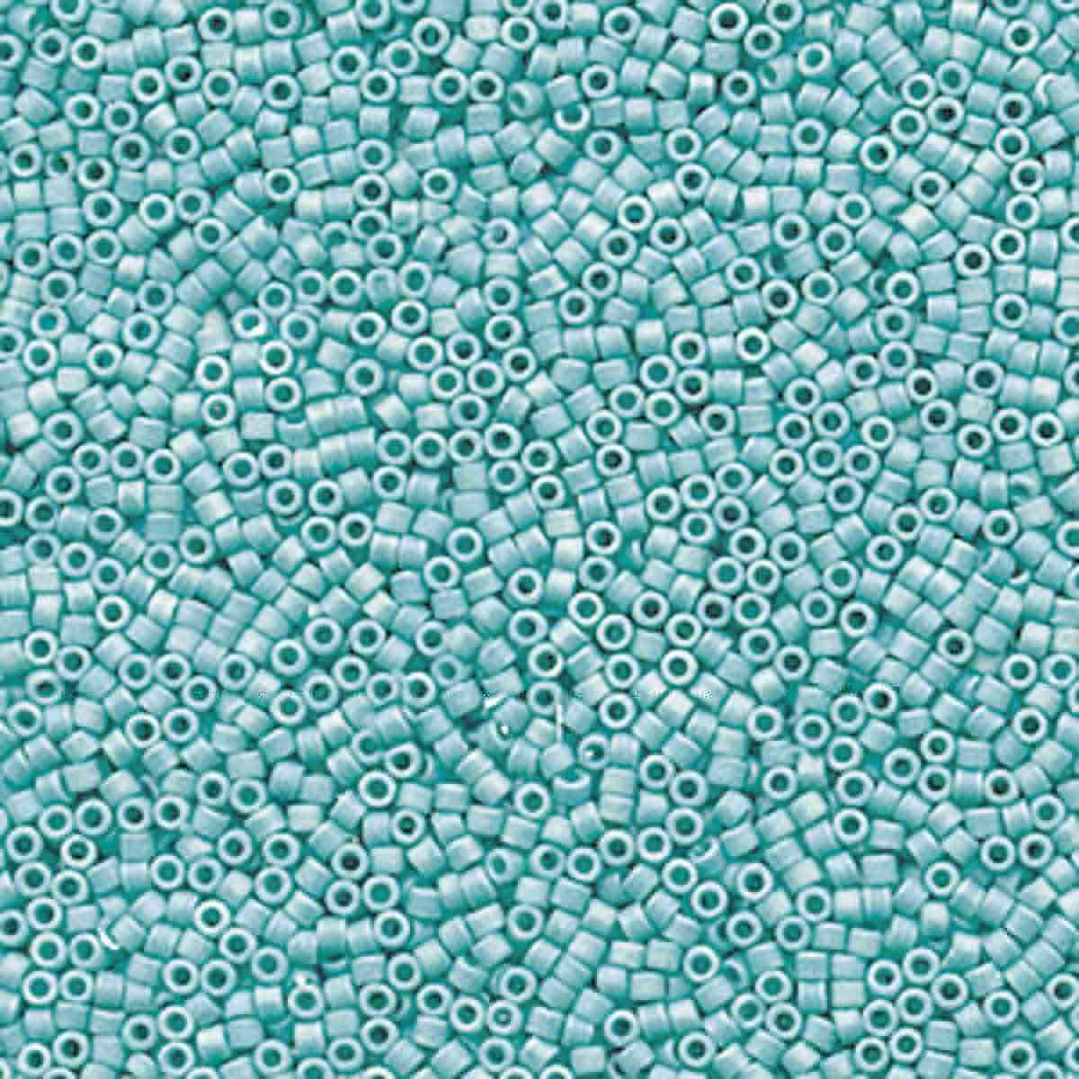 Miyuki 11/0 Delica Beads, Matte Opaque Sea Opal AB