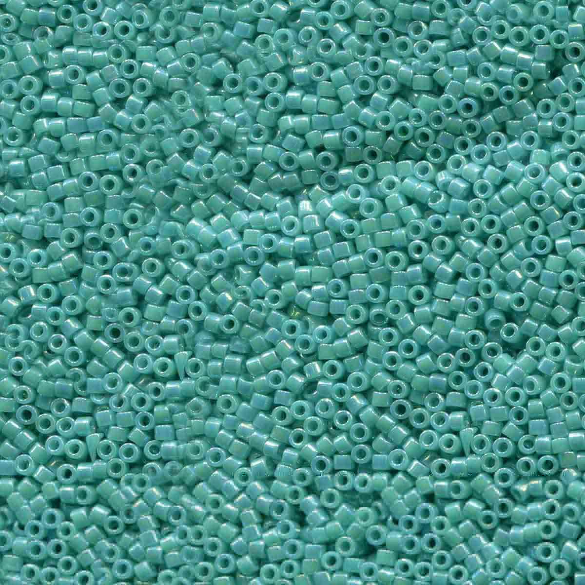 Miyuki 11/0 Delica Beads, Opaque Turquoise AB
