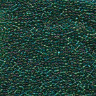 Miyuki 11/0 Delica Beads, Transparent Emerald AB