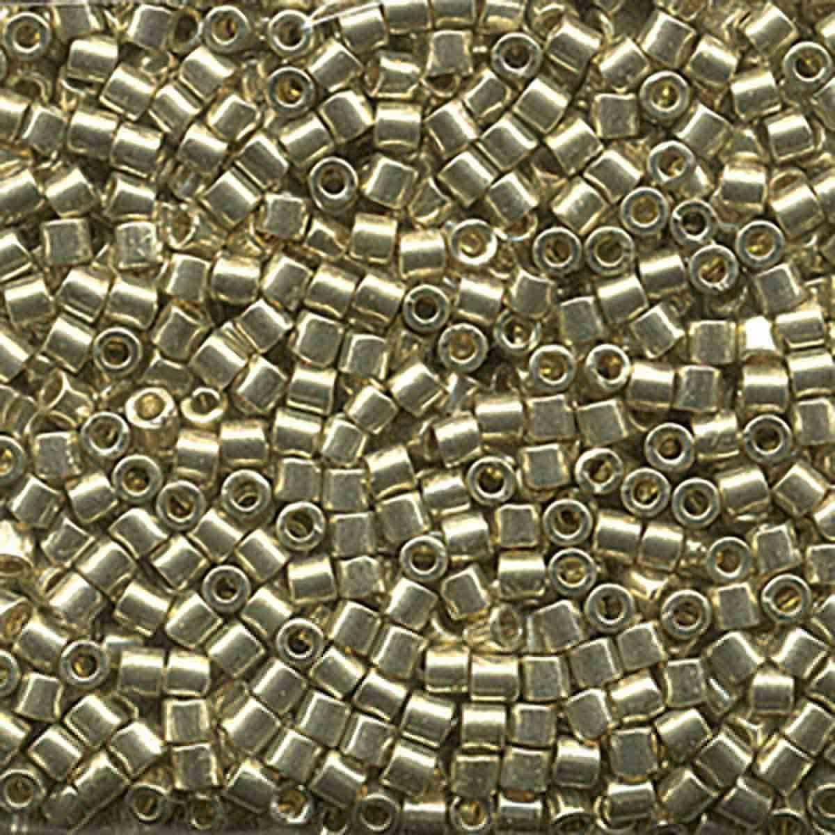 Miyuki 11/0 Delica Beads, Duracoat Galvanized Silver