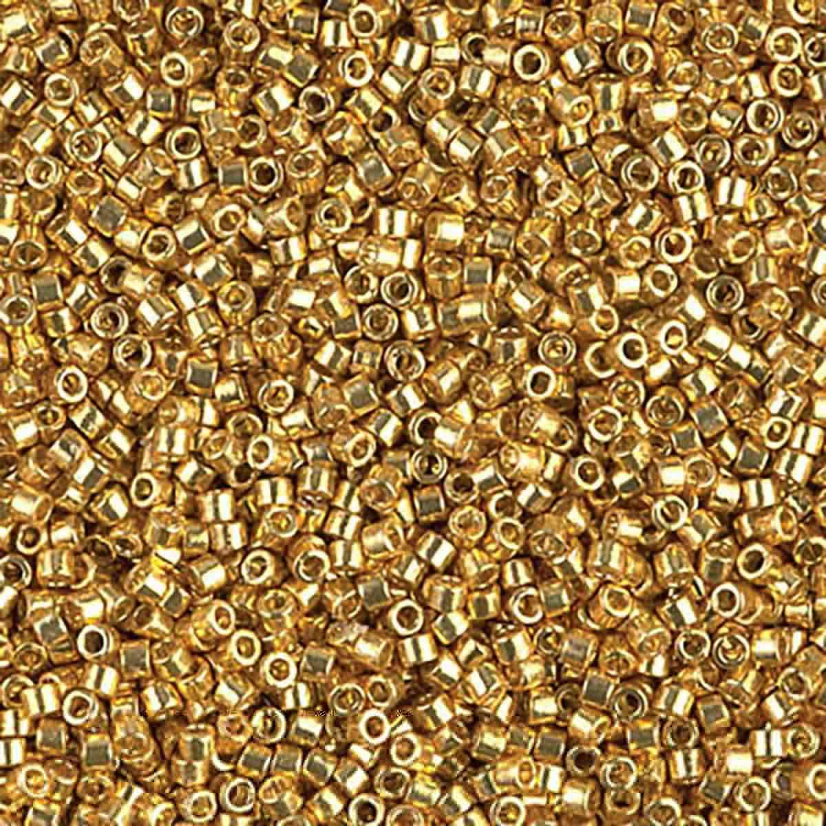 Miyuki 11/0 Delica Beads, Duracoat Galvanized Gold