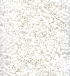 Miyuki 11/0 Delica Beads, Opaque Chalk White | Approx. 6.6g Tube