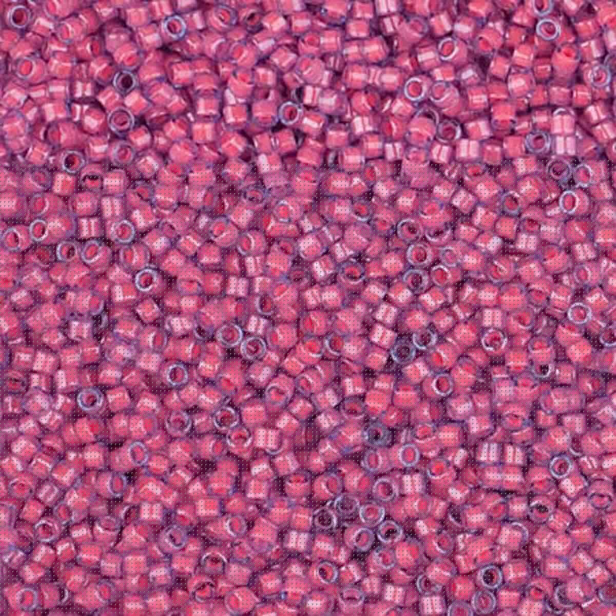 Miyuki 11/0 Delica Beads, Luminous Pink Taffy 11/0 Miyuki Delica Bead