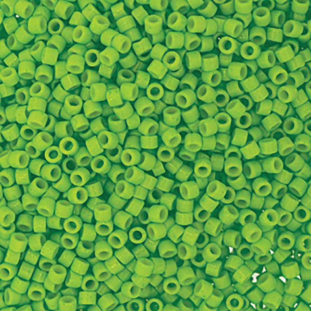Miyuki 11/0 Delica Beads, Duracoat Opaque Kiwi