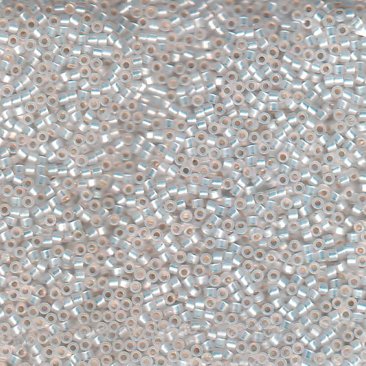 Miyuki 11/0 Delica Beads, Gilt Lined White Opal