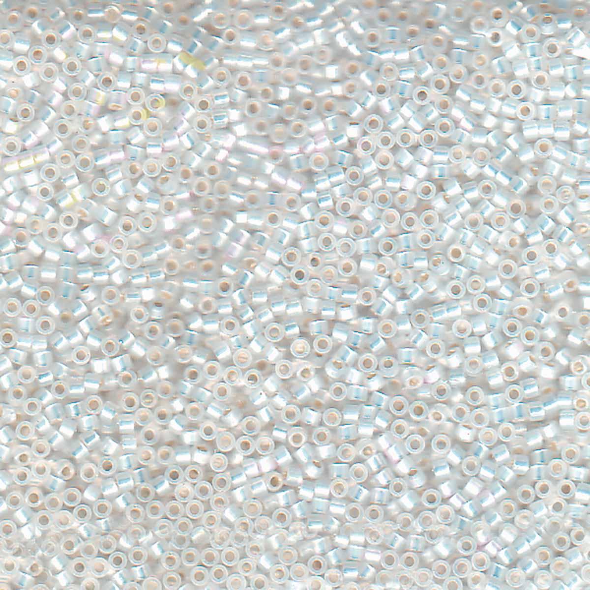 Miyuki 11/0 Delica Beads, White Opal AB