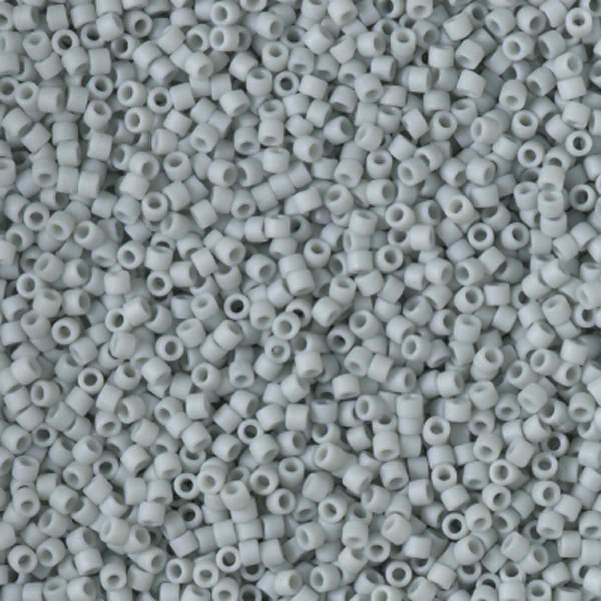 Miyuki 11/0 Delica Beads, Frost Opaque Glaze Cadet Gray