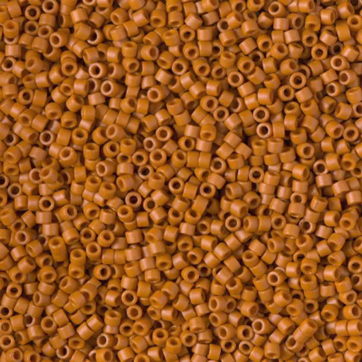 Miyuki 11/0 Delica Beads, Frost Opaque Glaze Burnt Orange