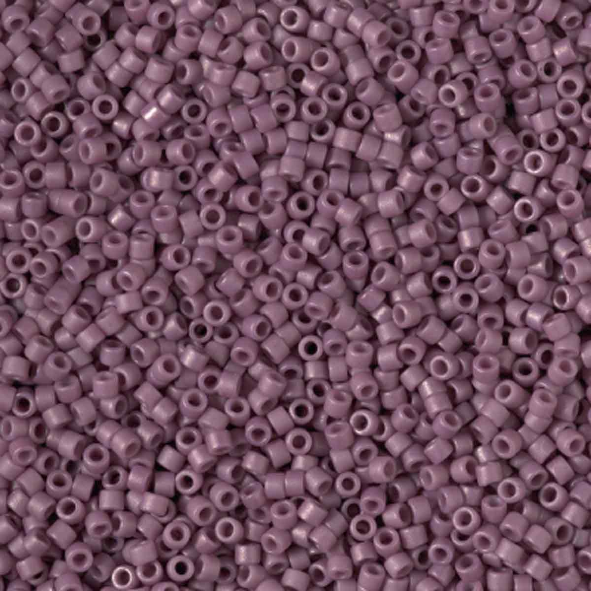 Miyuki 11/0 Delica Beads, Frost Opaque Glaze Plum
