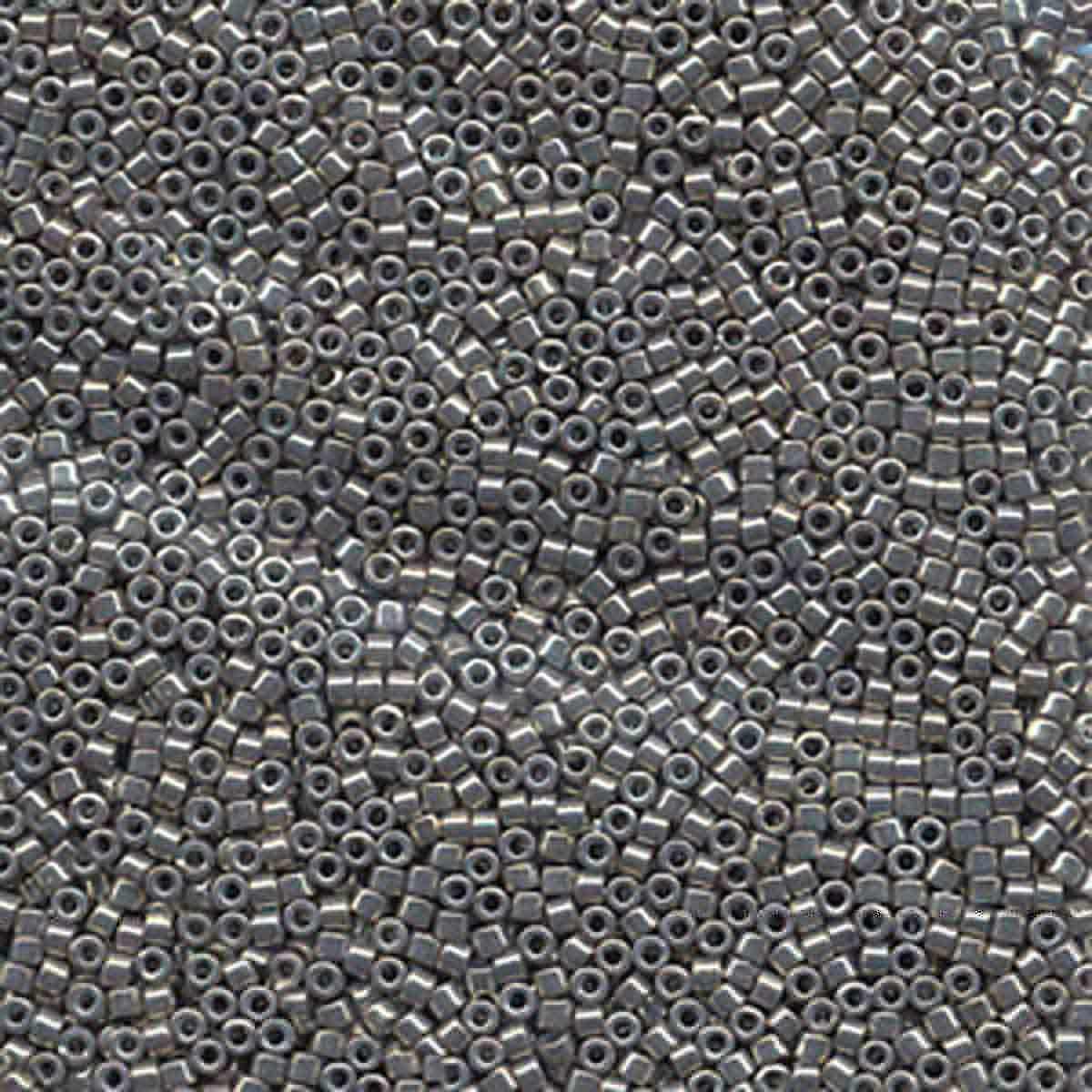 Miyuki 11/0 Delica Beads, Galvanized Gray Luster