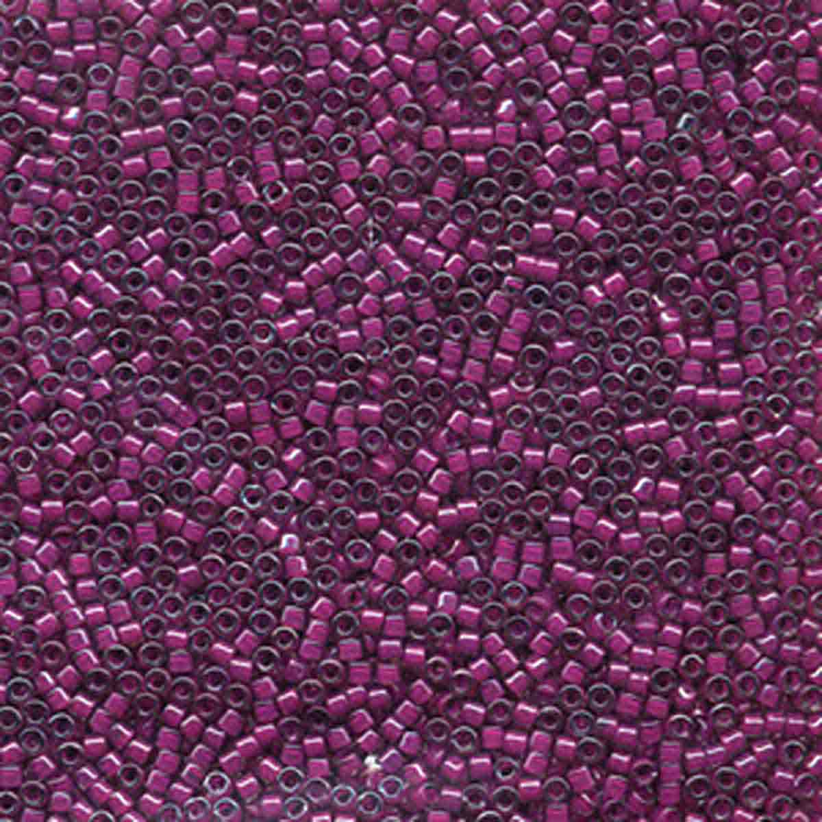 Miyuki 11/0 Delica Beads, Lined Pale Blue/Magenta Luster