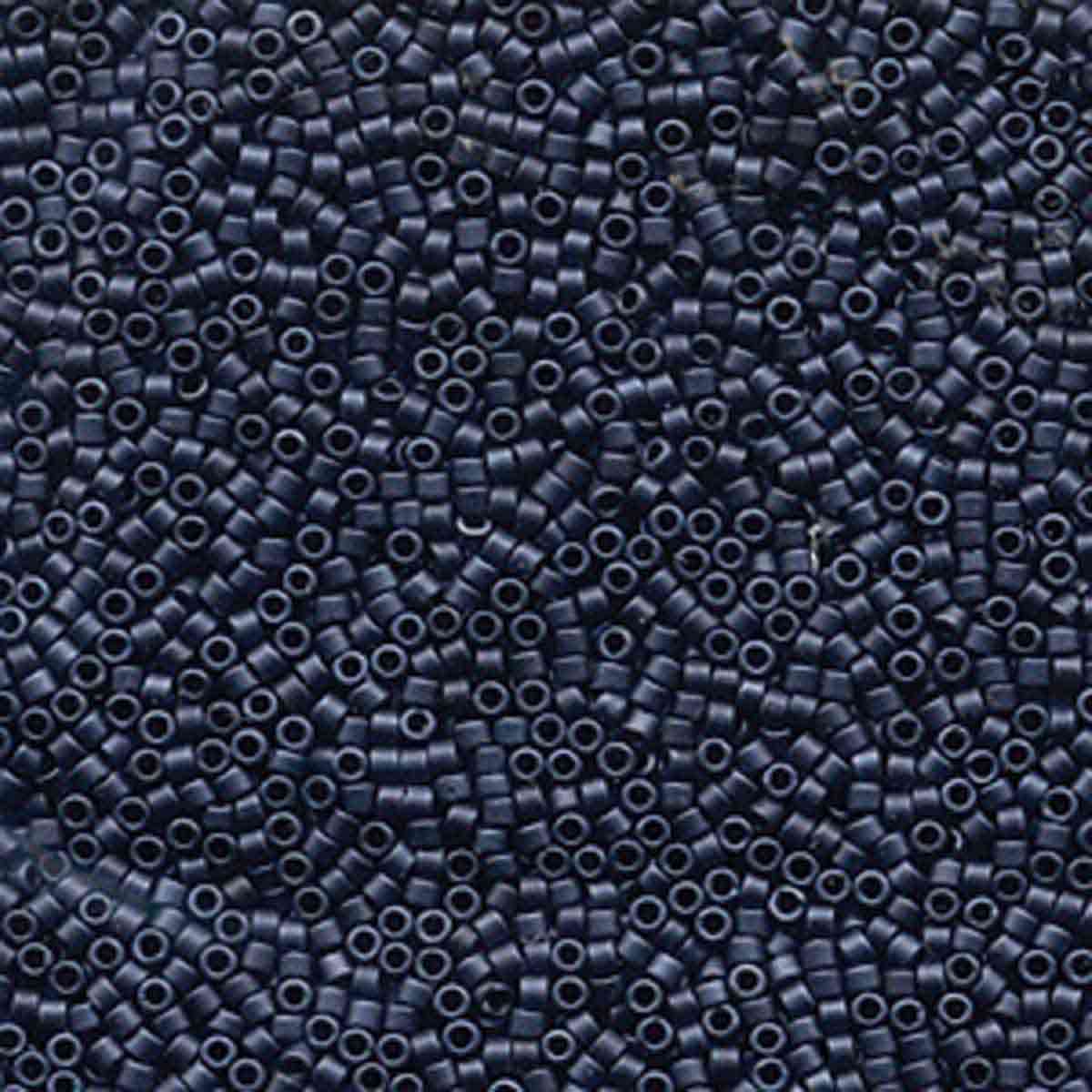 Miyuki 11/0 Delica Beads, Matte Blue Gray | Approx. 6.3g Tube