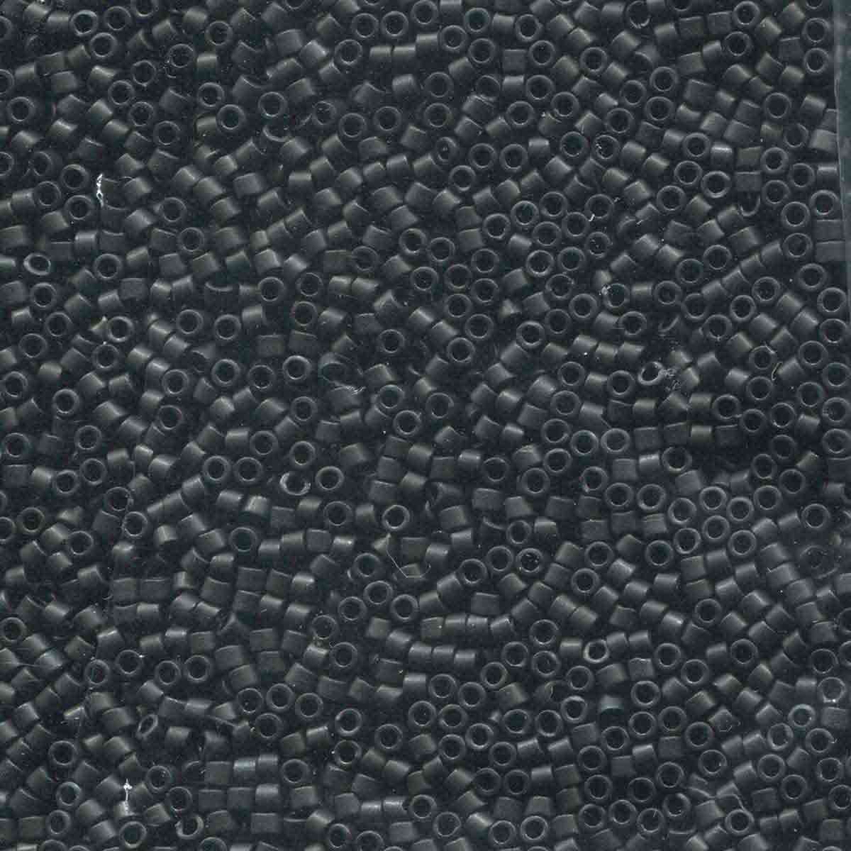 Miyuki 11/0 Delica Beads, Matte Black